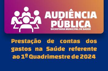 Audiência Pública da Saúde: 1º Quadrimestre de 2024