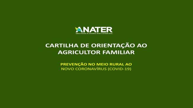 CORONAVÍRUS: CARTILHA DE ORIENTAÇÃO AO AGRICULTOR FAMILIAR