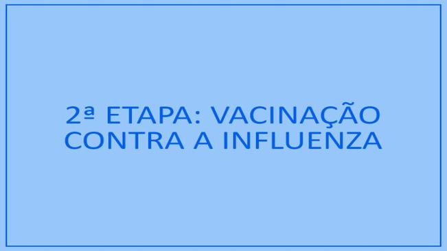 2ª etapa: vacina contra a influenza