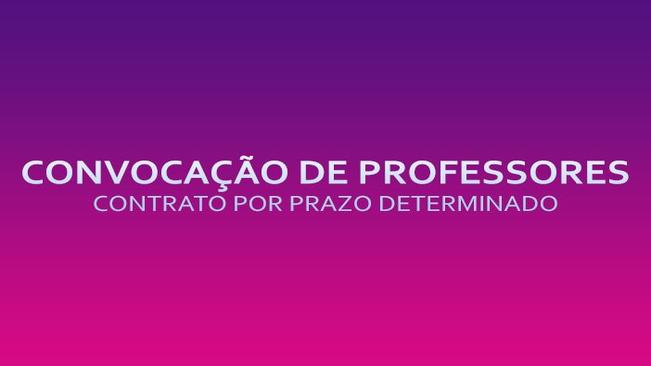 Convocação de professores para contrato