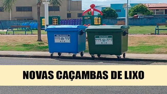 Novas caçambas de lixo